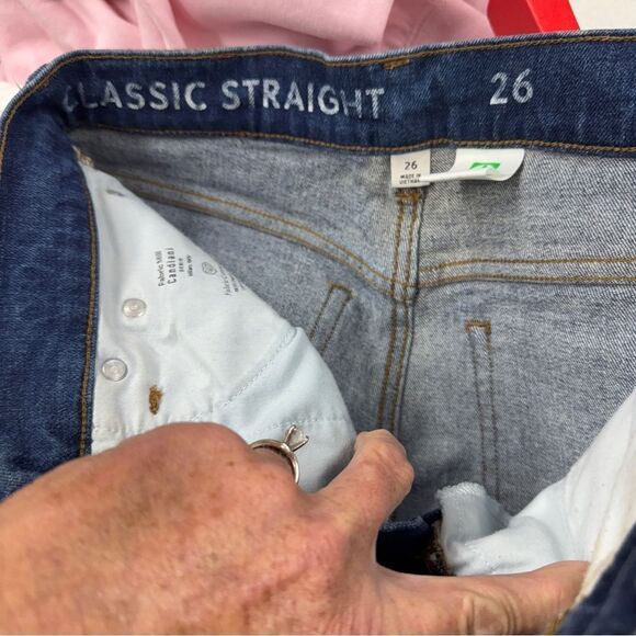 J crew Classic Straight blue jeans in 1996 semi stretch size 26- like new! - Picture 9 of 11